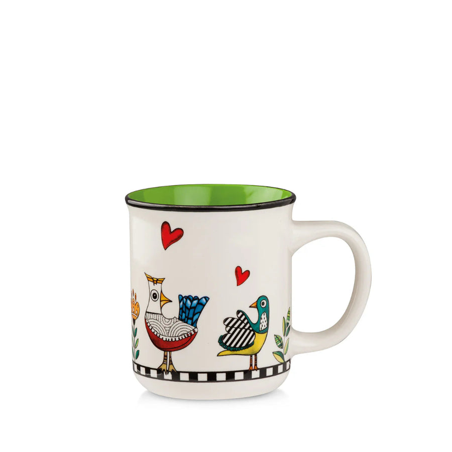 Tazza Mug in porcellana decorata "COCORICO'" Egan