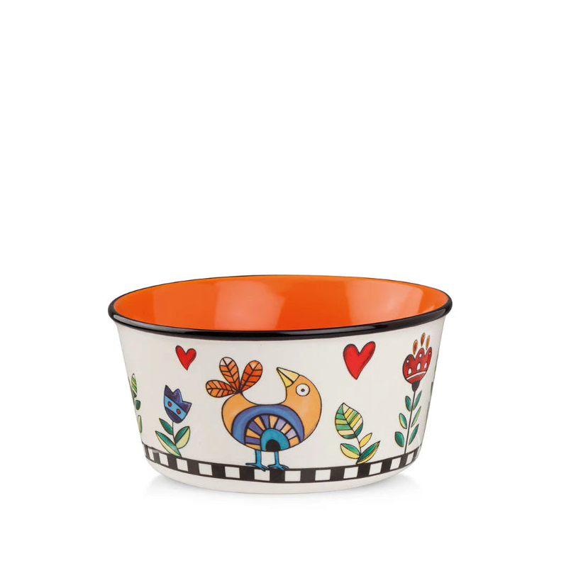 Tazza Bowl in porcellana decorata "COCORICO'" Egan