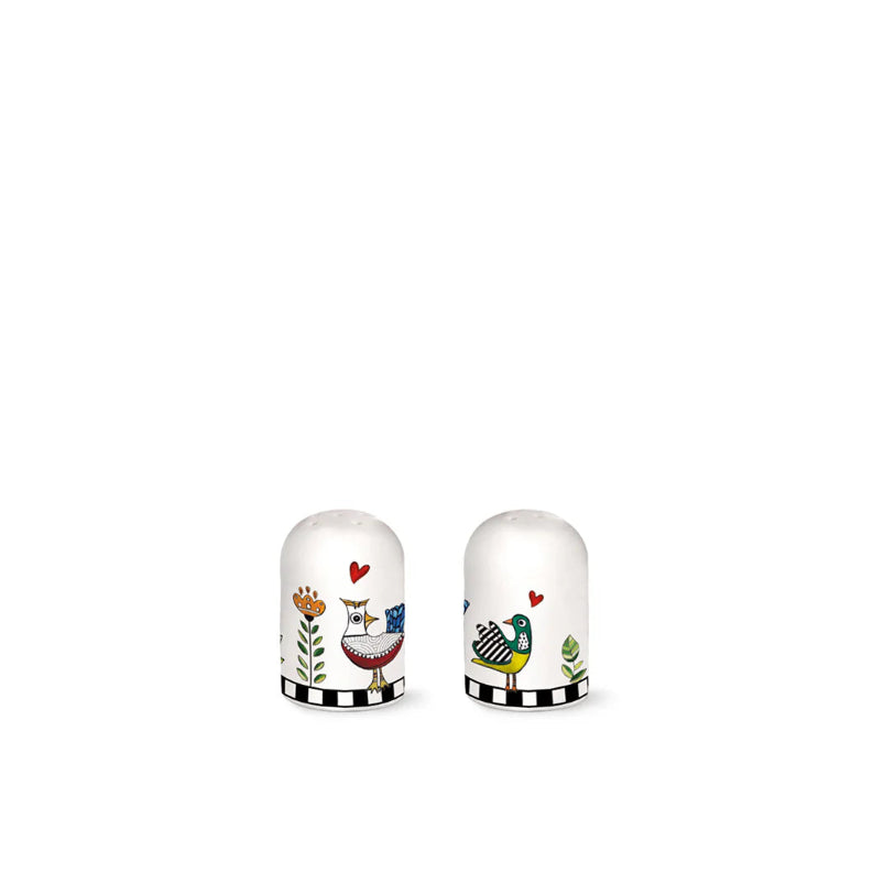 Set Sale e Pepe in porcellana decorata "COCORICO'" Egan
