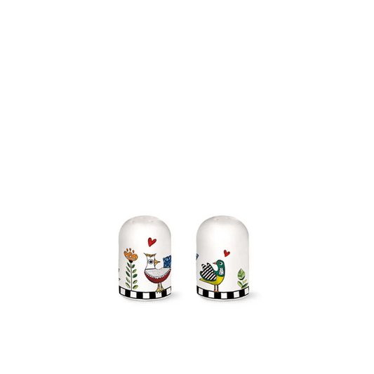 Set Sale e Pepe in porcellana decorata "COCORICO'" Egan