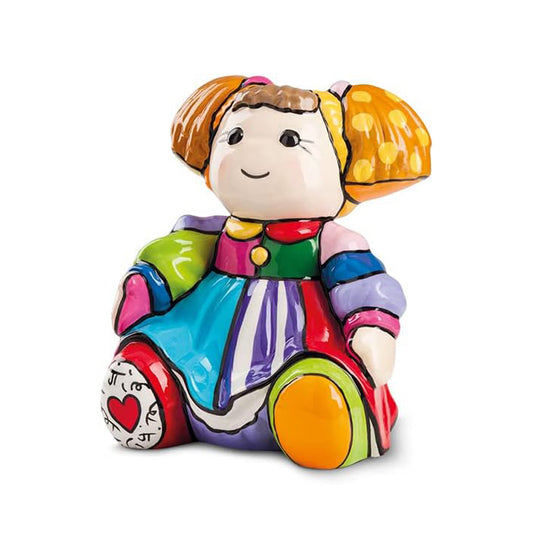 Statuetta in ceramica decorata smaltata BAMBOLA BRITTO Egan