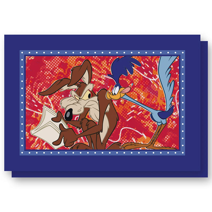 Set 2 Tovagliette in cotone stampato Willy il Coyote e Beep Beep LOONEY TUNES WARNER BROS Egan