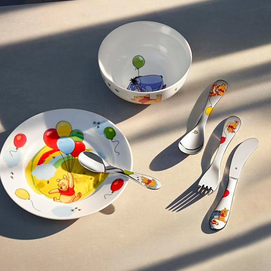 Viners Enchanted Set Di 3 Posate Per Bambini, In Acciaio Inox, Design Fatato In Rilievo, Coltello Sicuro Dentellato, Perfette Per Piccole Mani