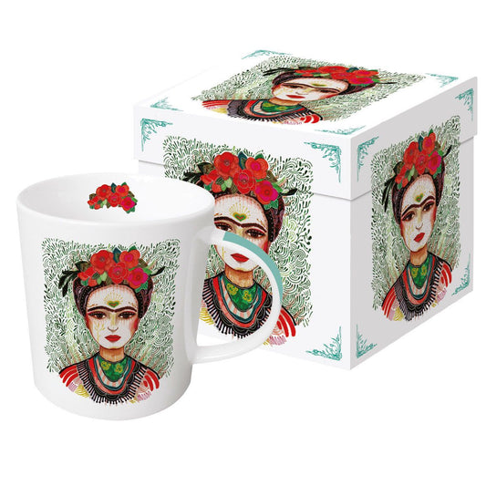 Tazza Mug in porcellana decorata “FRIDA MEMORY THE HEART” PPD