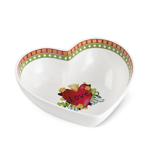 Centrotavola in porcellana decorata "LOVE" Egan