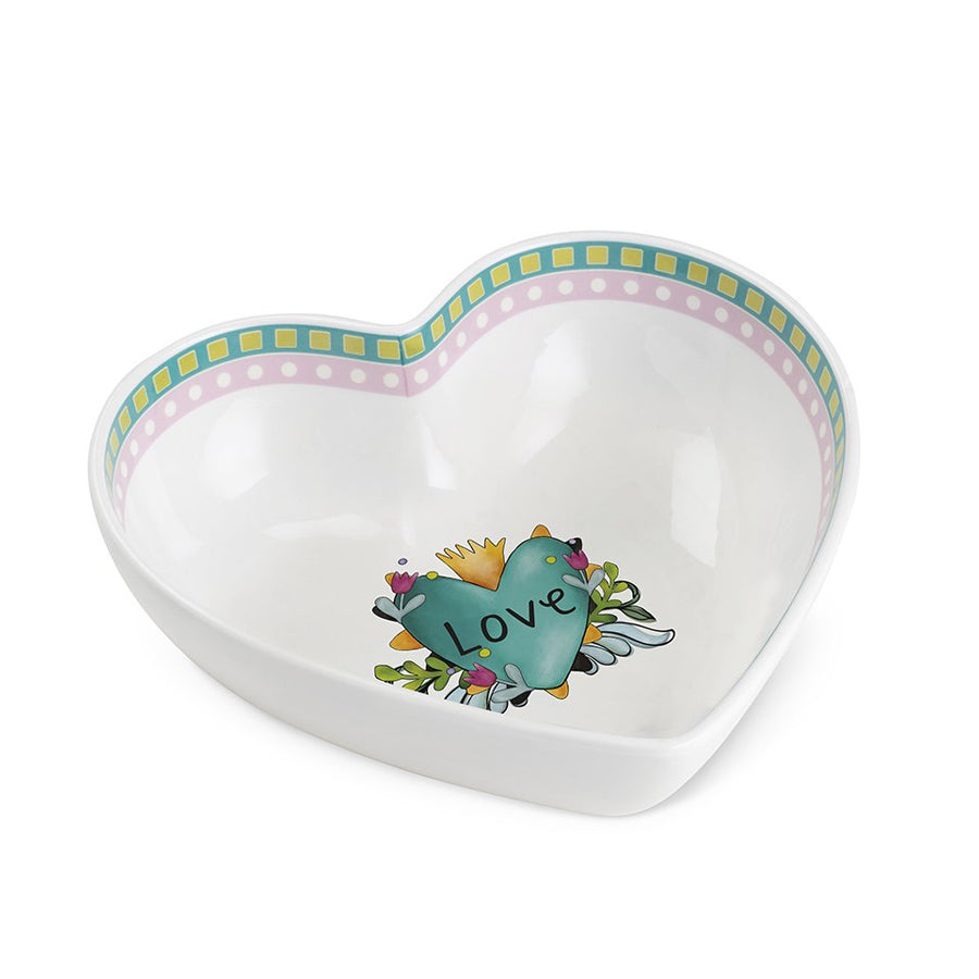 Centrotavola in porcellana decorata "LOVE" Egan