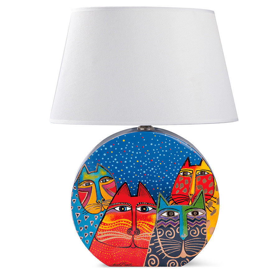 Lampada in ceramica decorata FANTASTIC FELINES LAUREL BURCH Egan