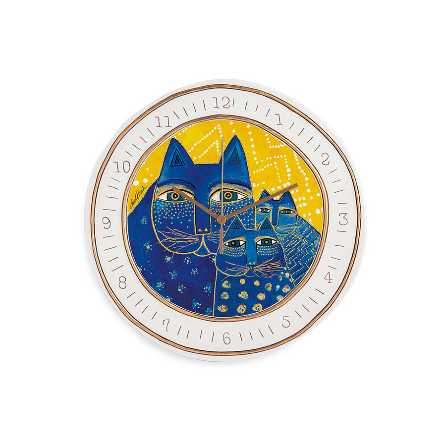 Orologio in ceramica decorata LAUREL BURCH FANTASTIC FELINES Egan