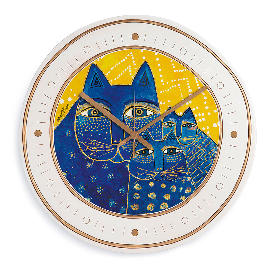 Orologio in ceramica decorata LAUREL BURCH FANTASTIC FELINES Egan