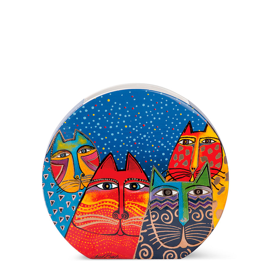 Vaso in ceramica decorata FANTASTIC FELINES LAUREL BURCH Egan