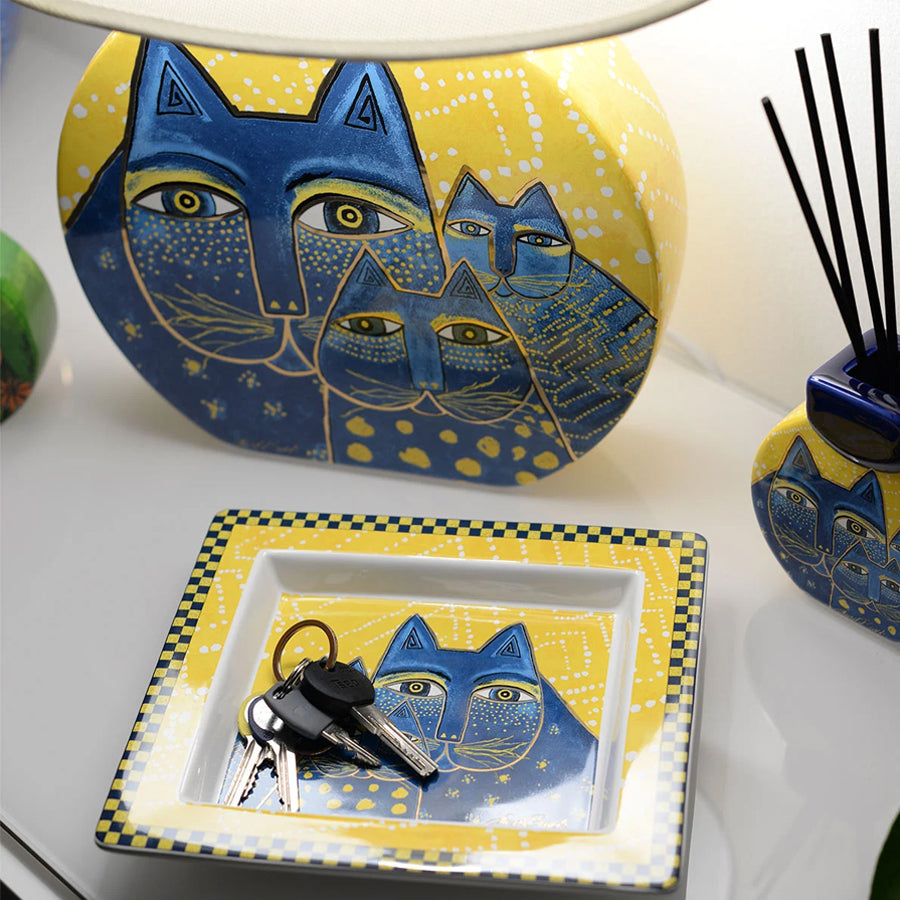 Svuotatasche in ceramica decorata FANTASTIC FELINES LAUREL BURCH Egan