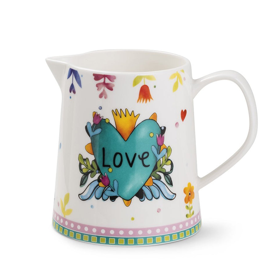 Lattiera in porcellana decorata "LOVE" Egan