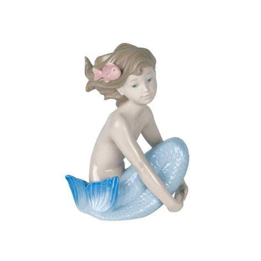 Scultura in porcellana spagnola "FANCIULLA DEL MARE" Nao by Lladrò