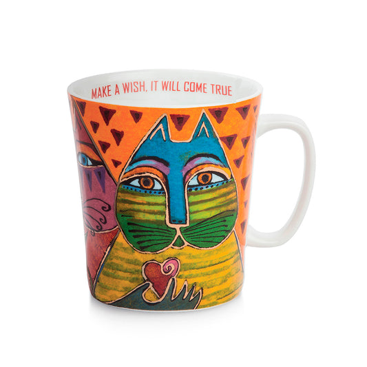 Tazza mug in porcellana decorata LAUREL BURCH FANTASTIC FELINES Egan