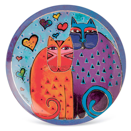 Piatto portata in porcellana decorata cm30 LAUREL BURCH FANTASTIC FELINES Egan