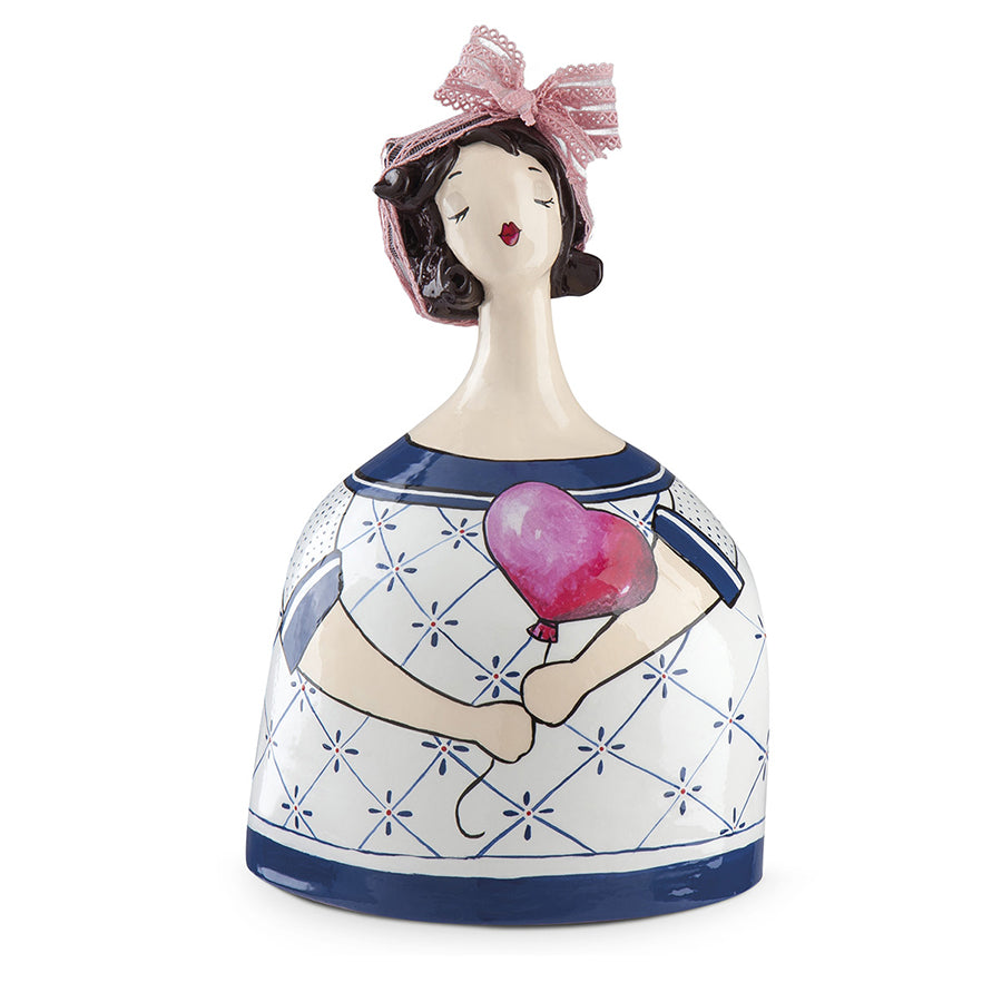 Salvadanaio grande in ceramica decorata a mano decoro palloncini Egan LE PUPAZZE