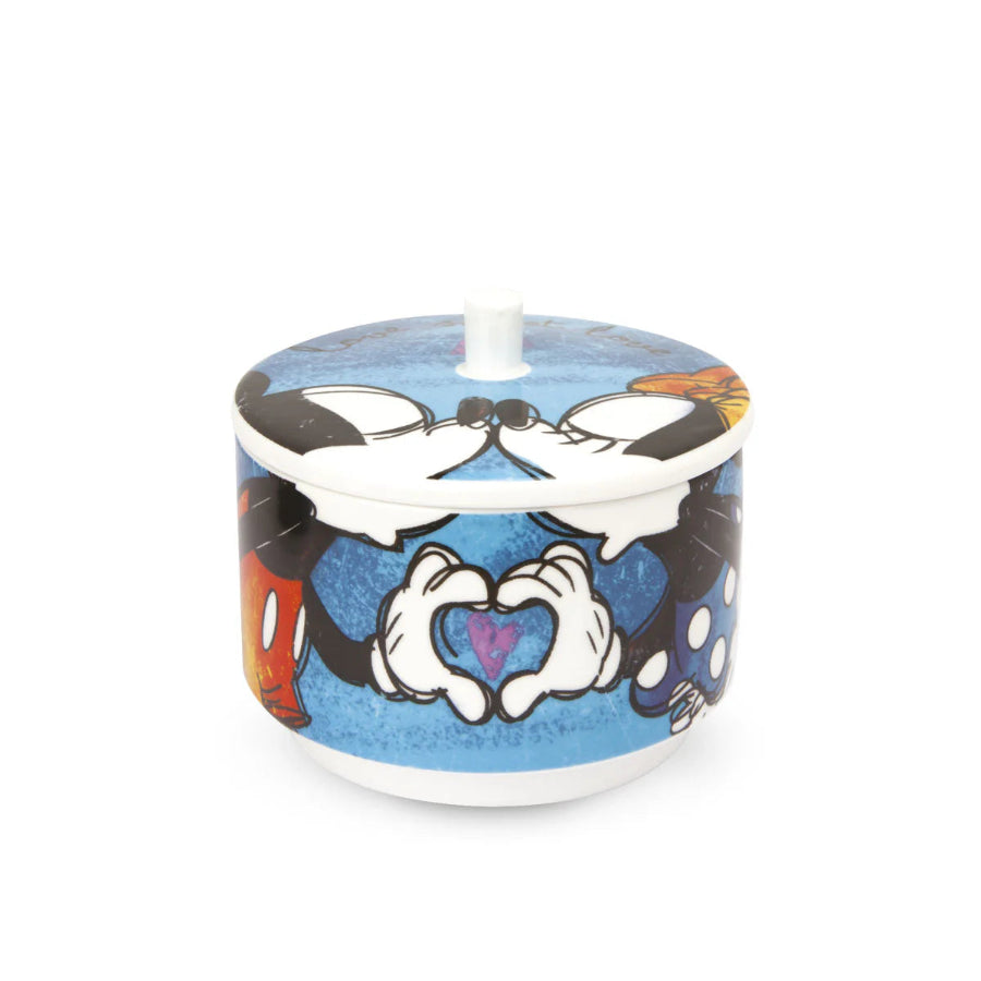 Zuccheriera con coperchio in porcellana decorata DISNEY "LOVE SWEET LOVE" Egan