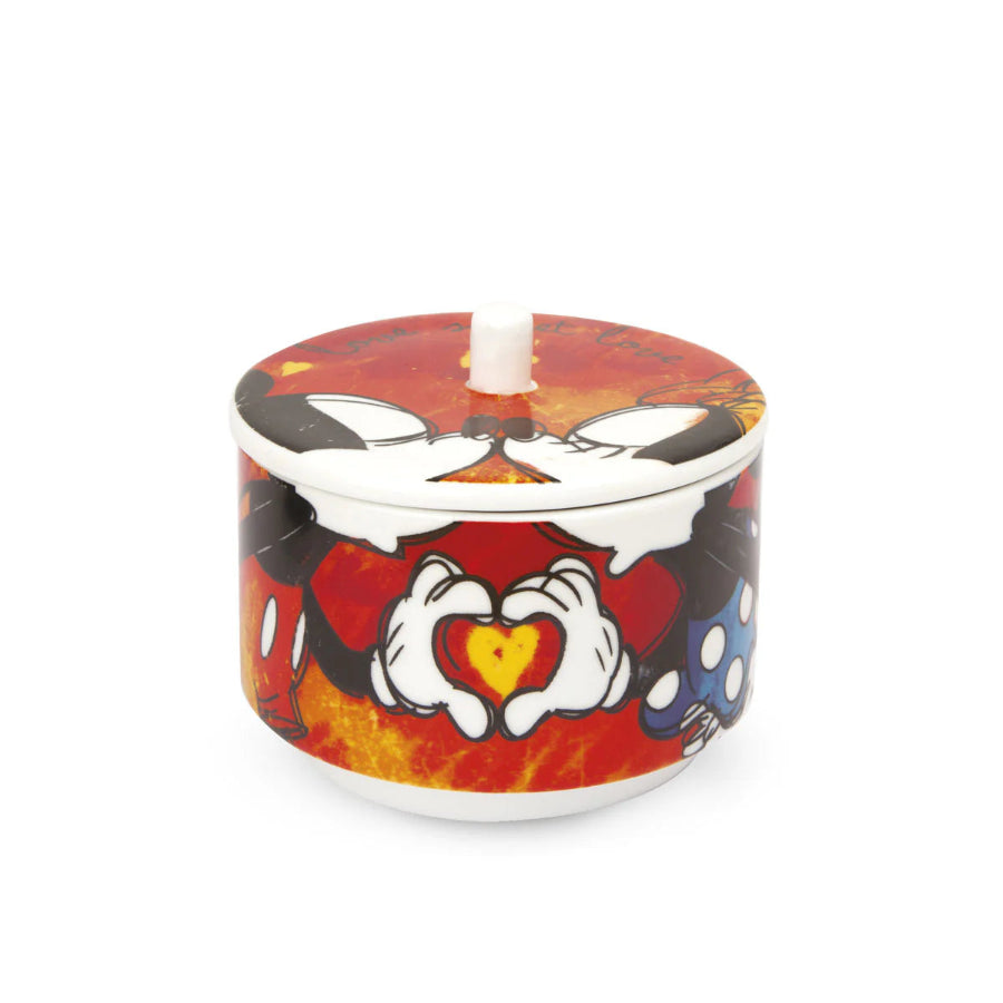 Zuccheriera con coperchio in porcellana decorata DISNEY "LOVE SWEET LOVE" Egan