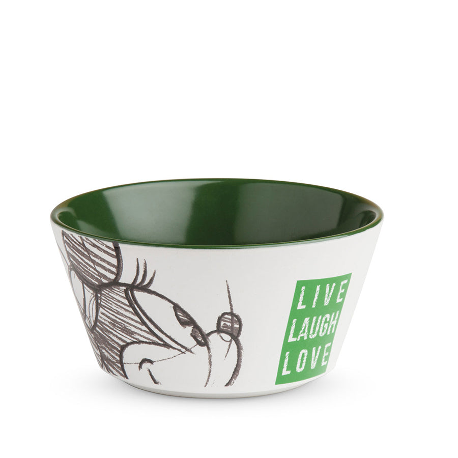 Tazza bowl in porcellana decorata LIVE LAUGH LOVE Egan