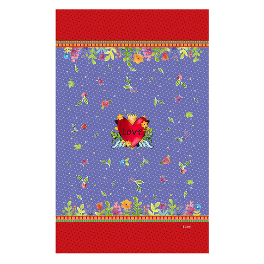 Pashmina/Pareo in poliestere stampato "LOVE" Egan