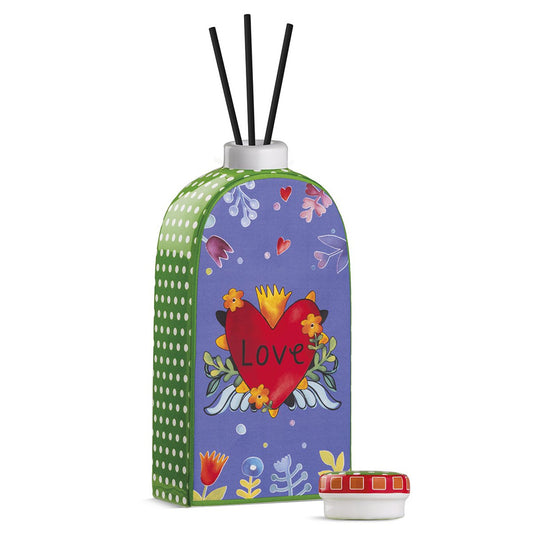 Profumatore grande in ceramica decorata "LOVE" Egan