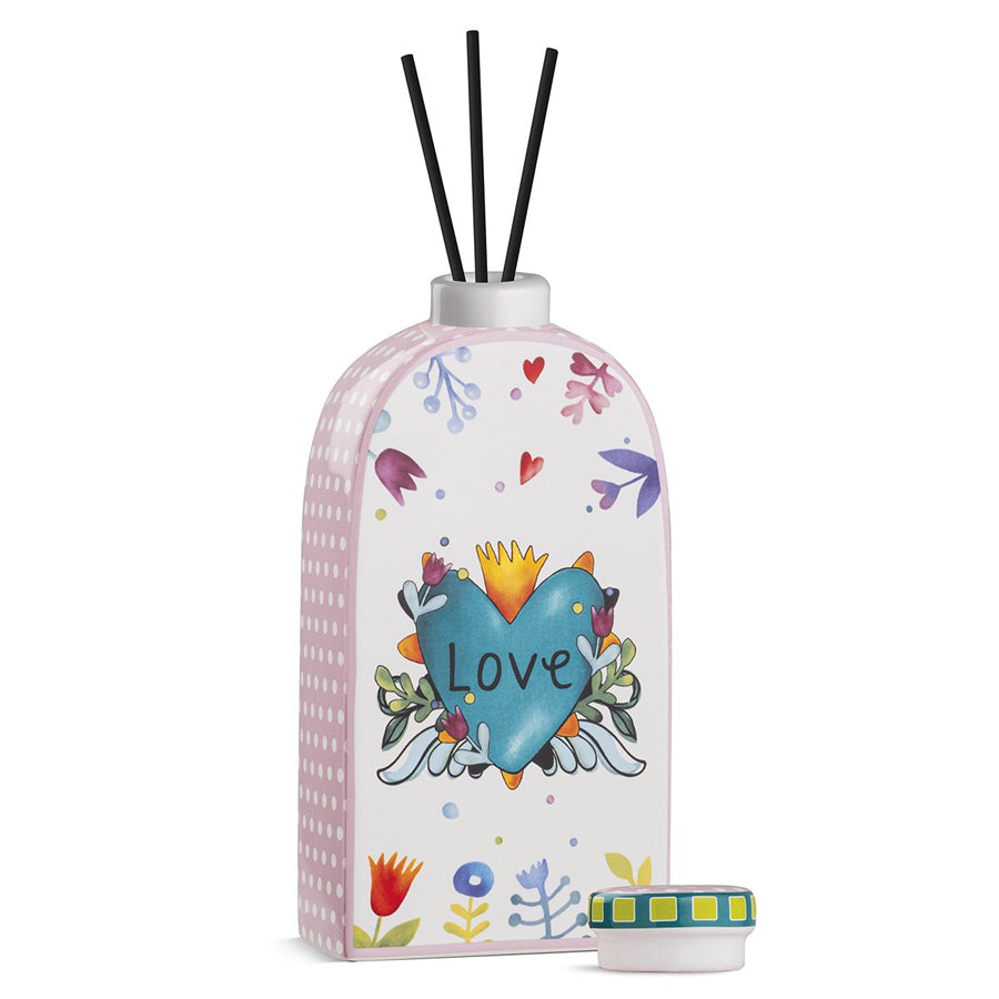 Profumatore grande in ceramica decorata "LOVE" Egan