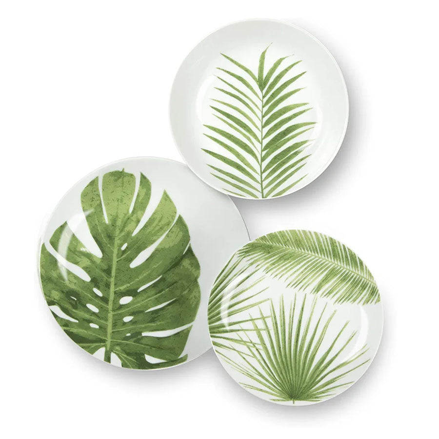 Servizio Piatti 18pz in porcellana decorata "FOLIAGE" Excelsa