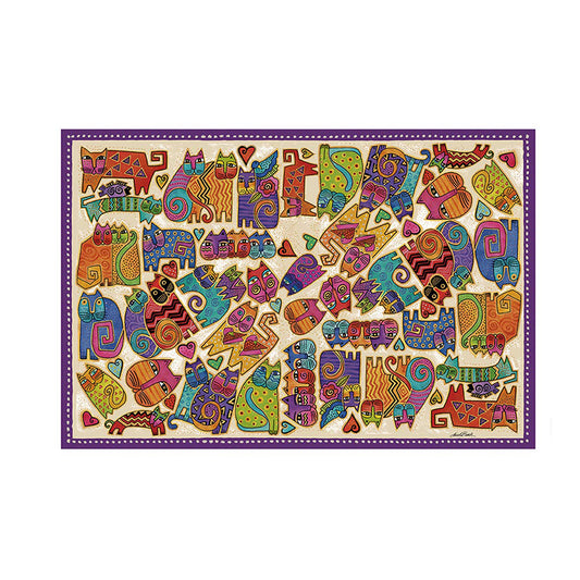 Pareo/Pashmina in cotone decorato Egan LAUREL BURCH FANTASTIC FELINES