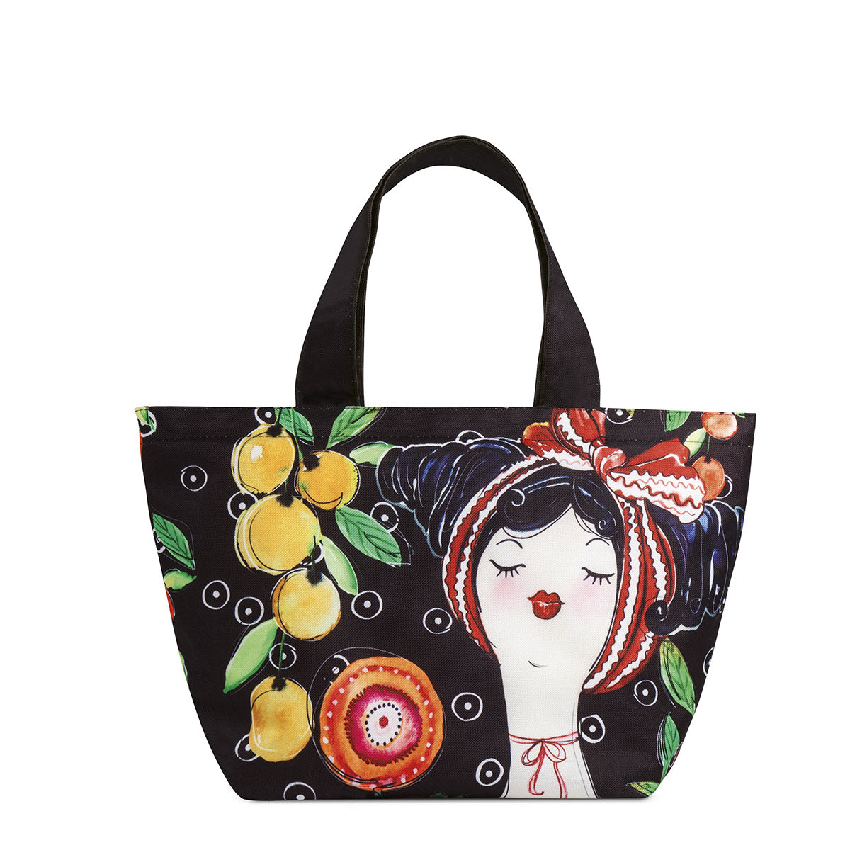 Borsa in poliestere decorato "LE PUPAZZE" Egan