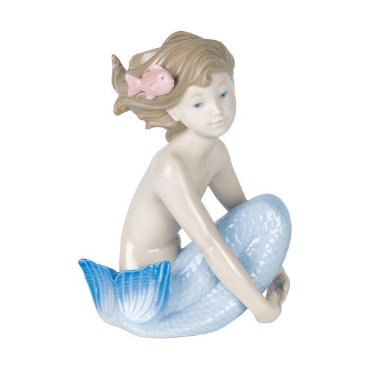 Scultura in porcellana spagnola "FANCIULLA DEL MARE" Nao by Lladrò