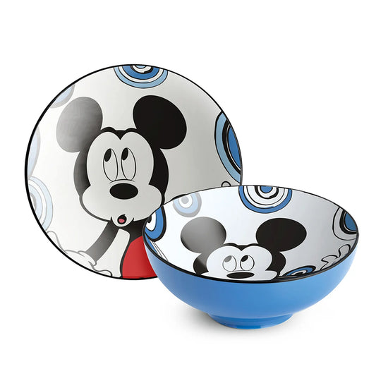 Ciotola Poke in porcellana decorata Mickey Mouse DISNEY FOREVER & EVER Egan