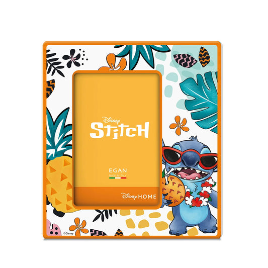 Portafoto in ceramica decorata STITCH BIANCO DISNEY Egan
