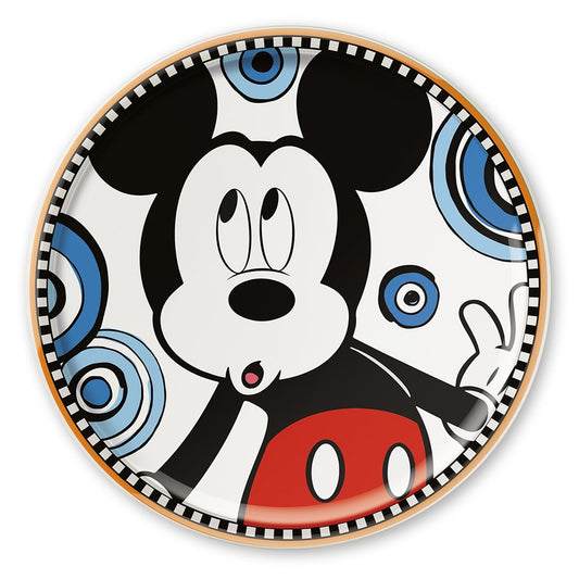 Piatto Pizza in porcellana decorata Mickey Mouse DISNEY FOREVER & EVER Egan