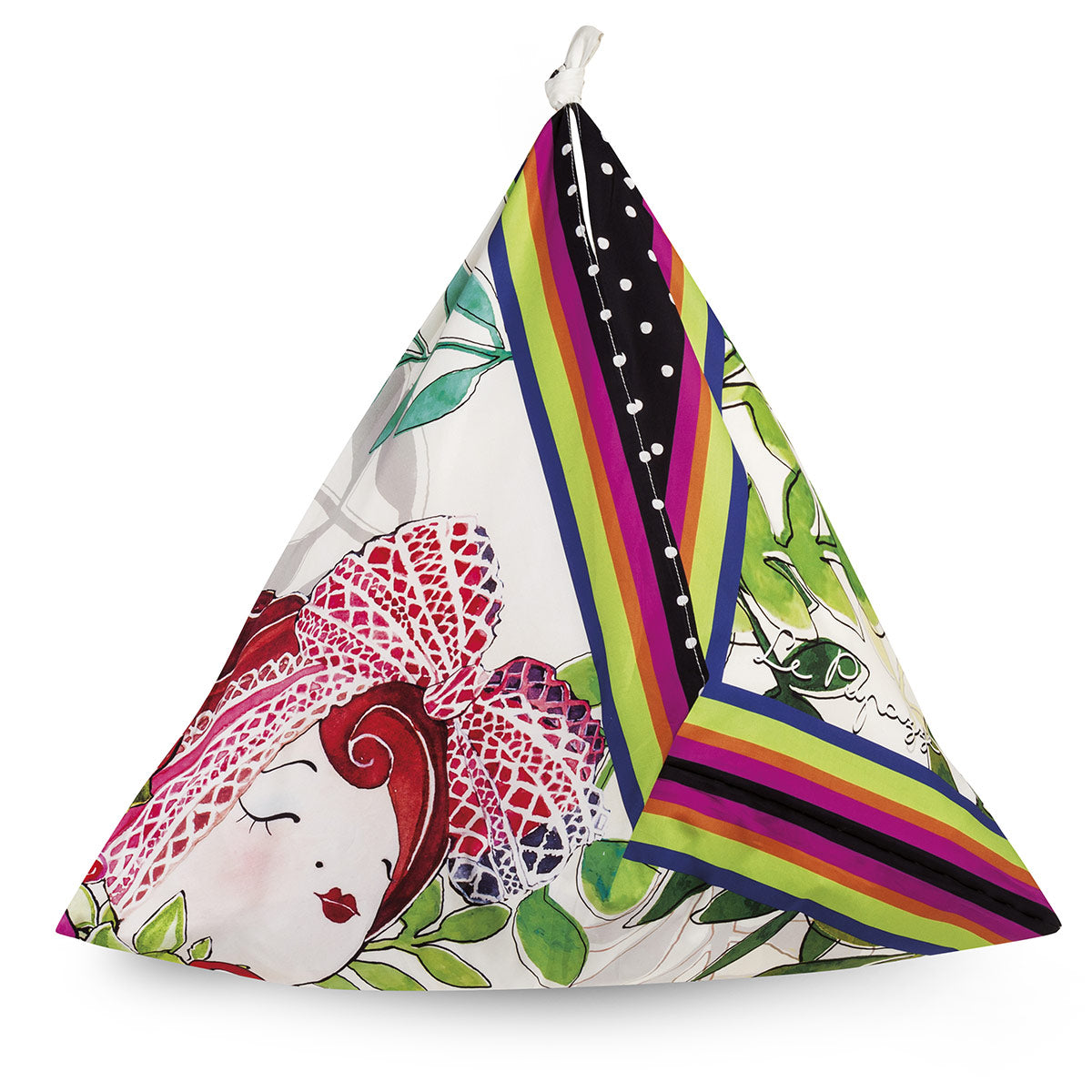 Borsa Sacca in cotone stampato "LE PUPAZZE" Egan
