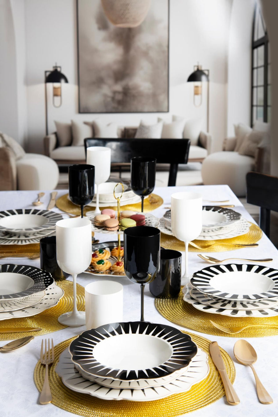 Servizio piatti 18 pz in porcellana decorata "ALICE" Excelsa