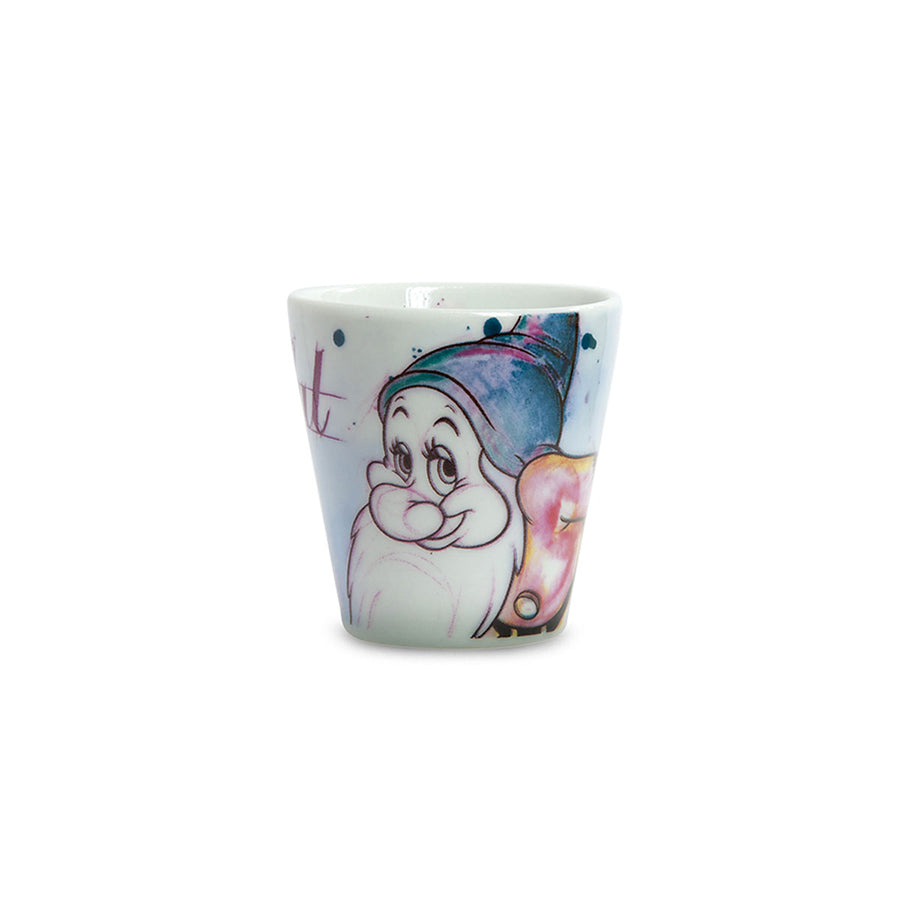 Set 7 Bicchierini da caffè con Vassoietto in porcellana decorata DISNEY "7 NANI" Egan