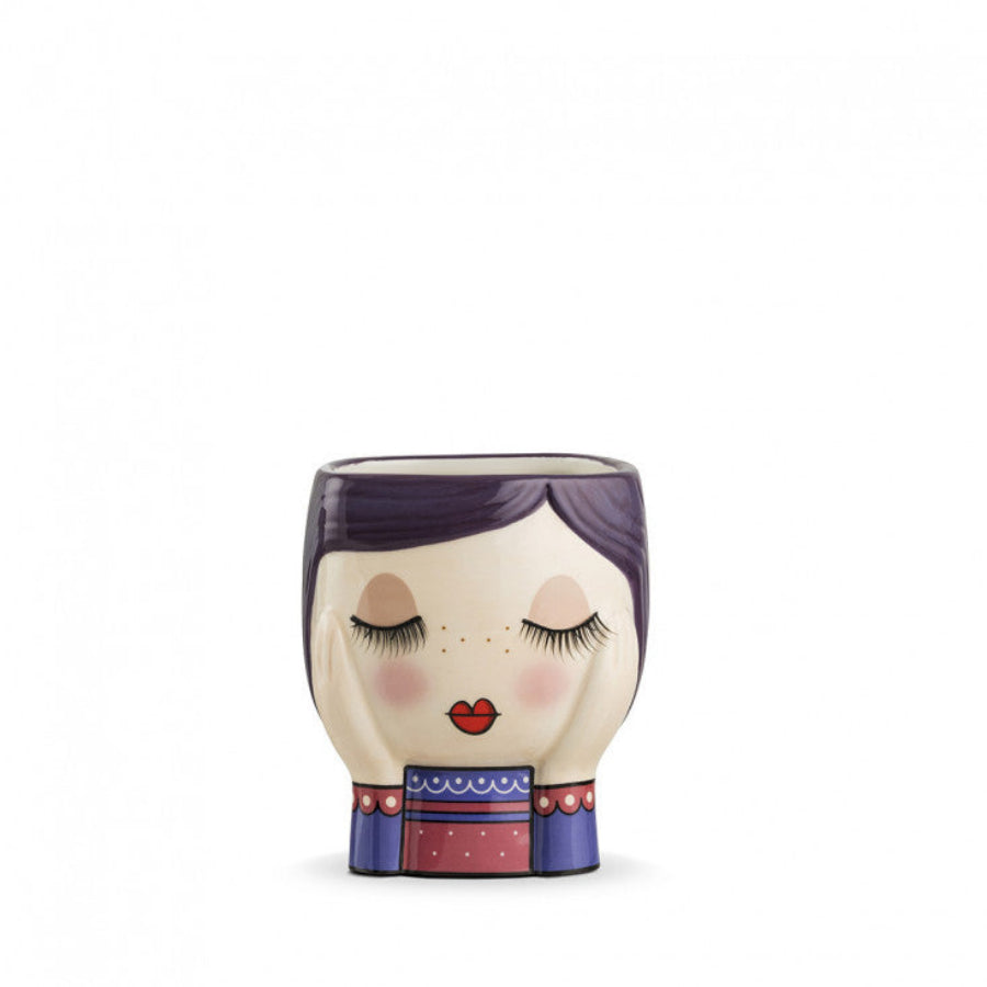 Vaso in ceramica decorata MIMI' "LE PUPAZZE" Egan