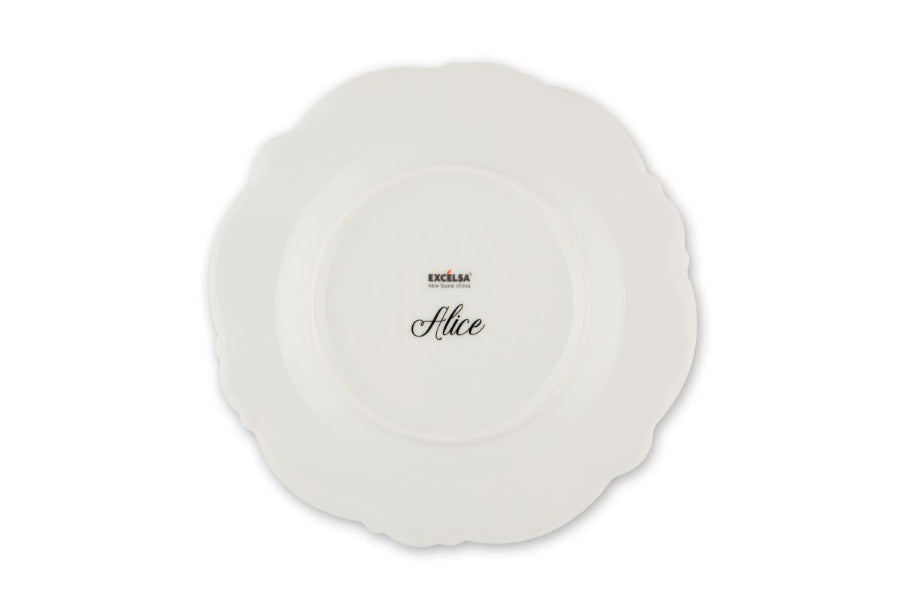 Servizio piatti 18 pz in porcellana decorata "ALICE" Excelsa