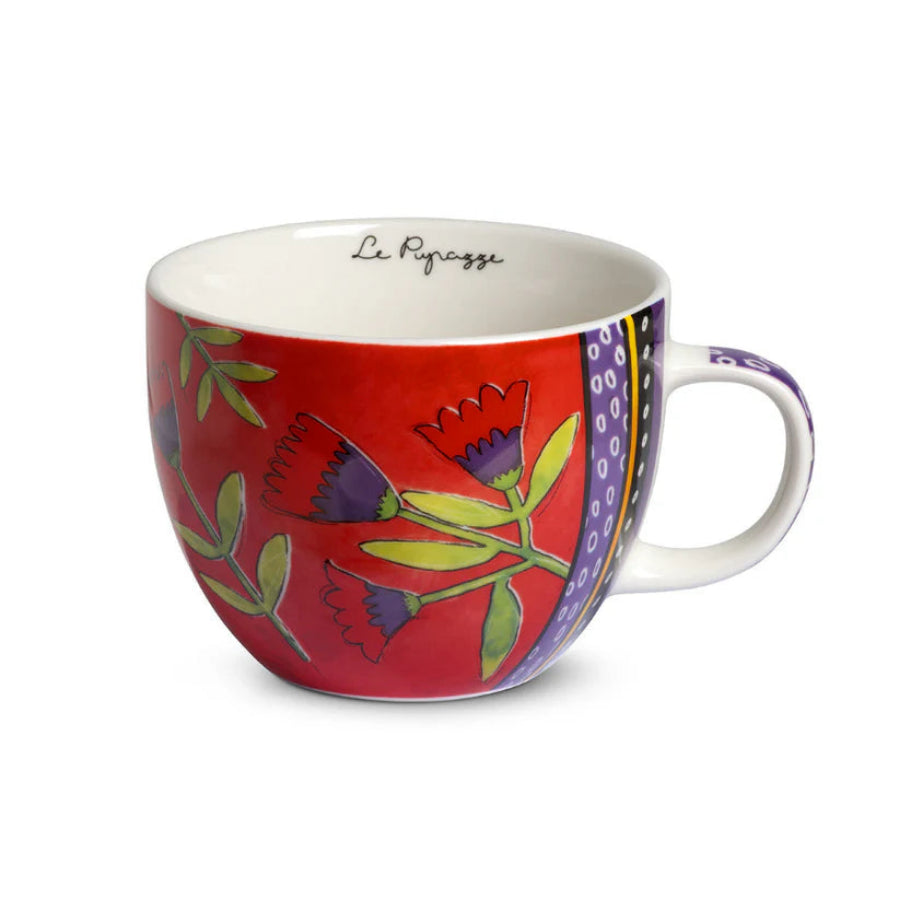 Tazza Colazione in porcellana decorata "LE PUPAZZE" Egan