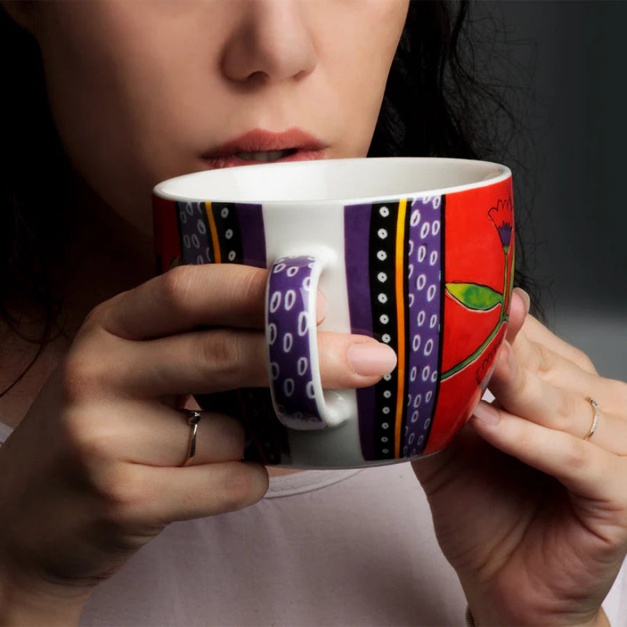 Tazza Colazione in porcellana decorata "LE PUPAZZE" Egan
