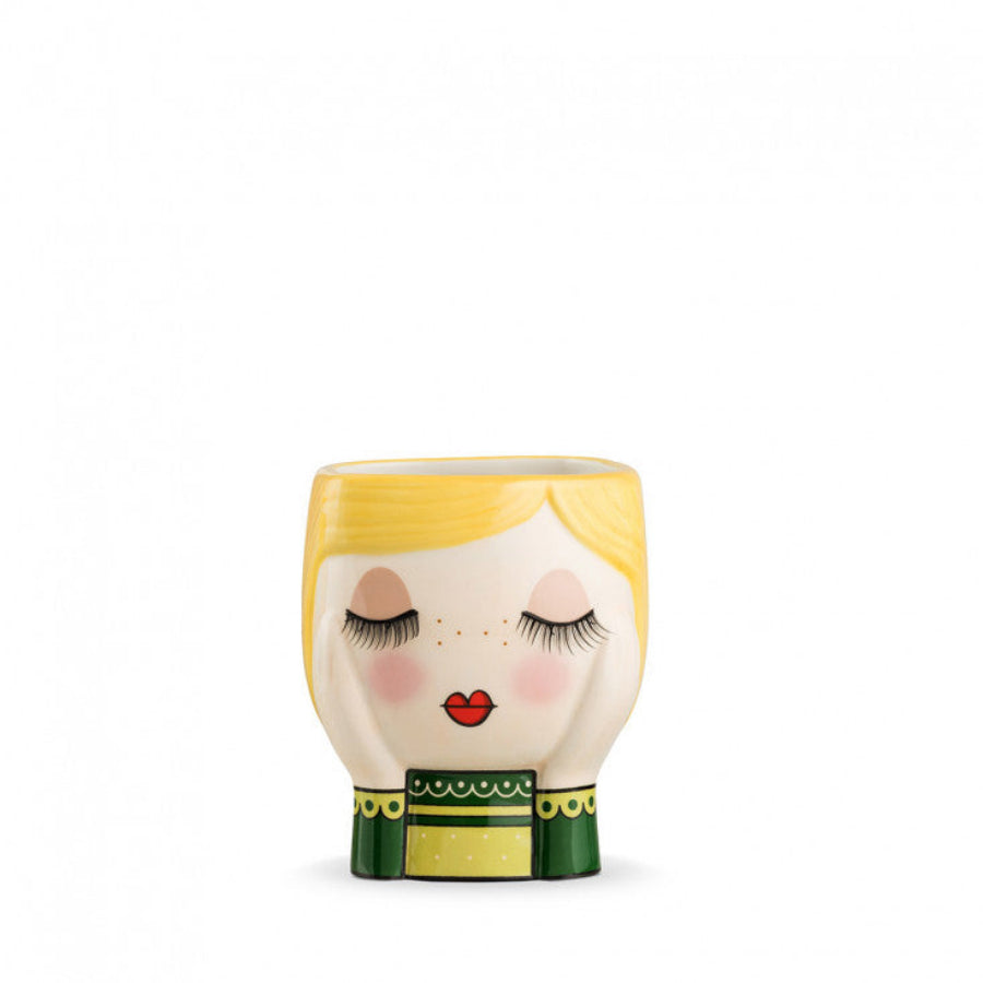 Vaso in ceramica decorata MIMI' "LE PUPAZZE" Egan