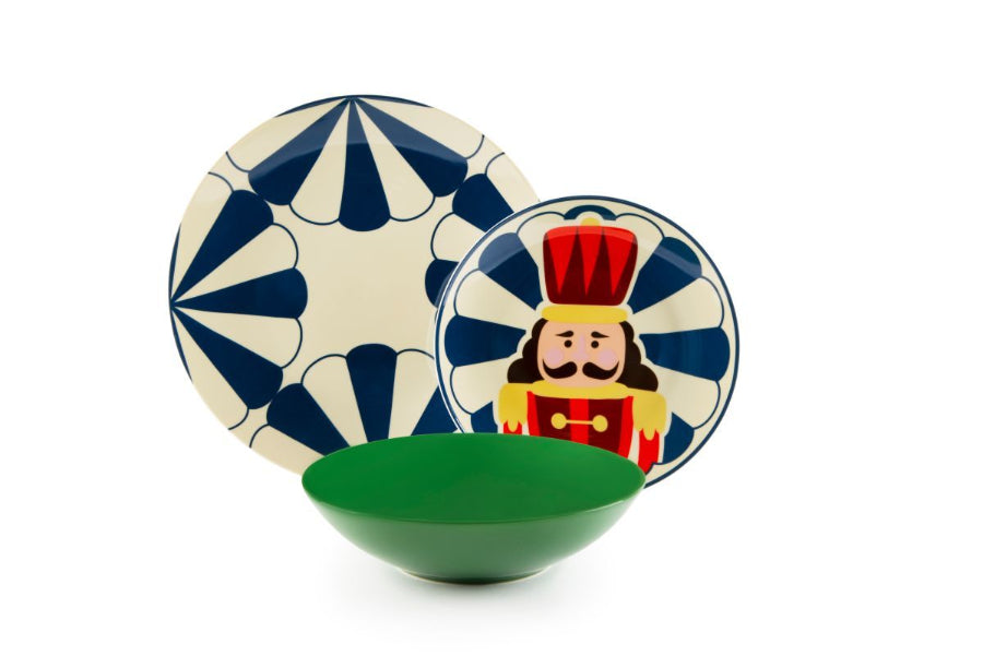 Servizio Piatti 18pz in porcellana decorata "VINTAGE CHRISTMAS" Excelsa