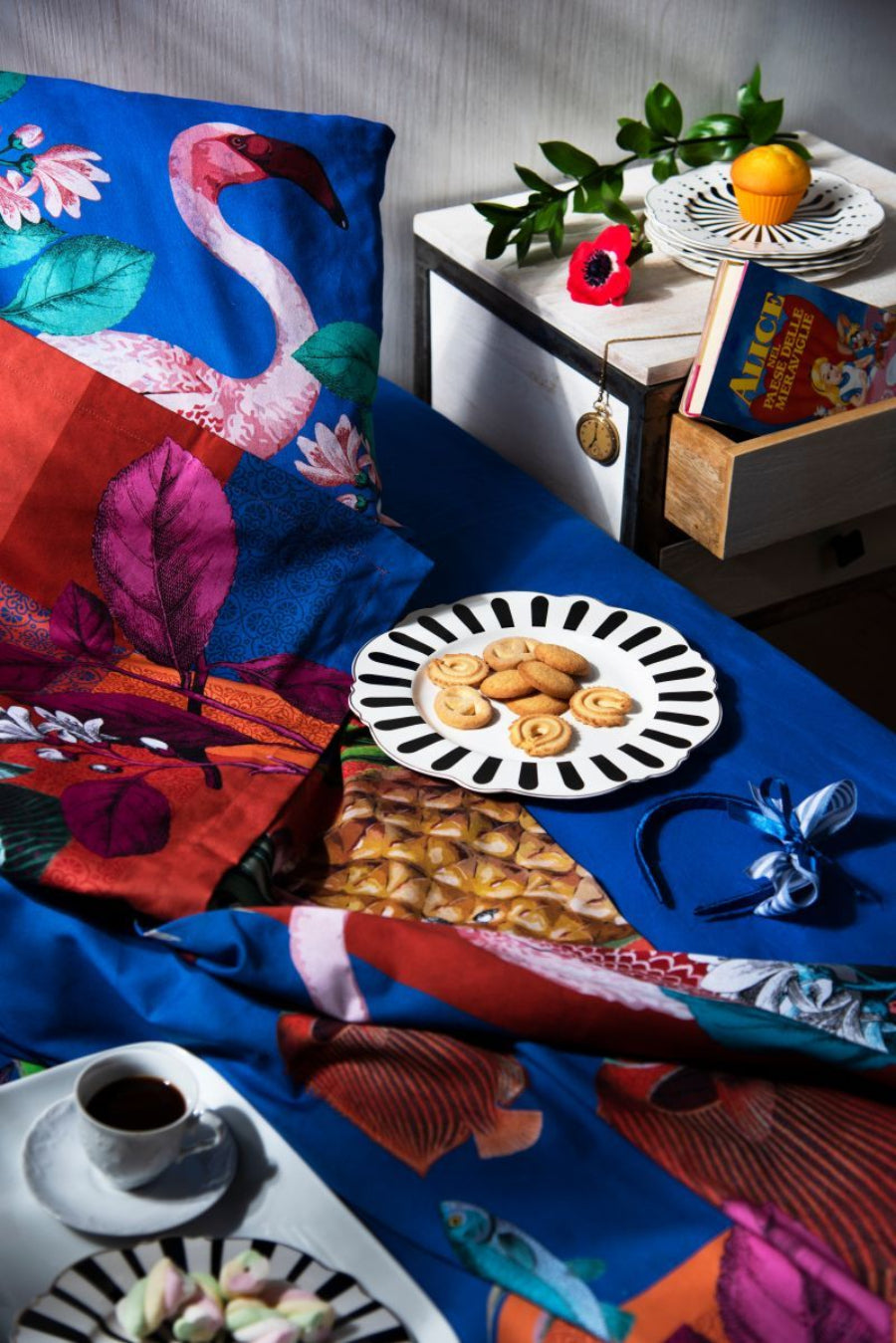 Servizio piatti 18 pz in porcellana decorata "ALICE" Excelsa