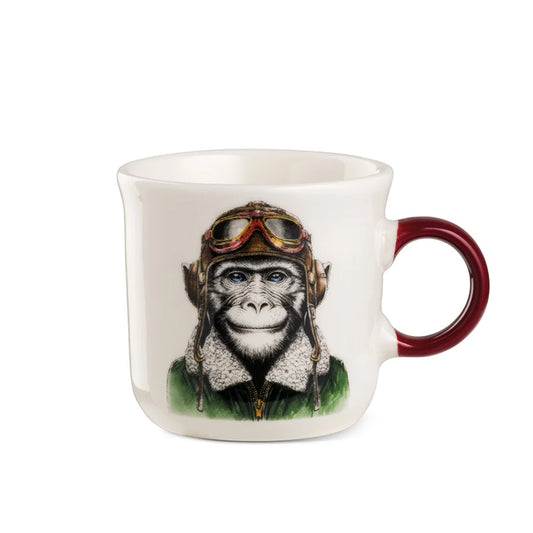 Tazza caffè in porcellana decorata Scimmia HUMAN ESSENCE “BOLDNESS” Egan