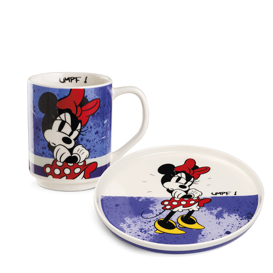 Set piatto dessert e mug Minnie Mouse I AM rosa Egan