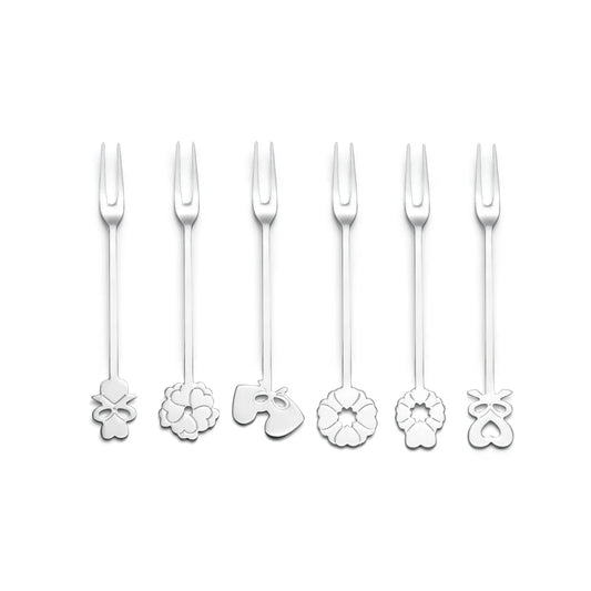 Set 6 Forchettine Aperitivo in acciaio “LOVE” Guzzini