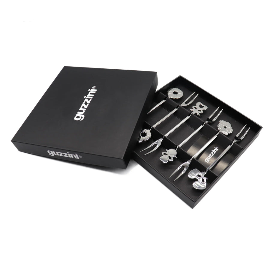 Set 6 Forchettine Aperitivo in acciaio “LOVE” Guzzini