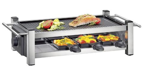Raclette con piastra in griglia antiaderente e acciaio  Kuchenprofi TASTE 8