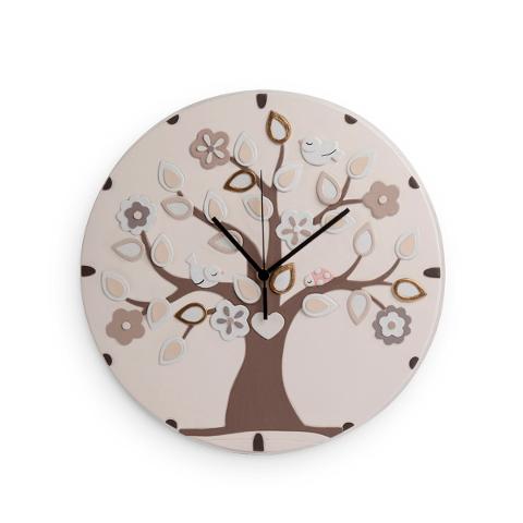 Orologio in ceramica decorata Egan L' ALBERO DELLA VITA