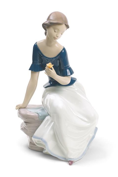 Scultura in porcellana spagnola FIORE DI VITA Nao by Lladro edizione speciale